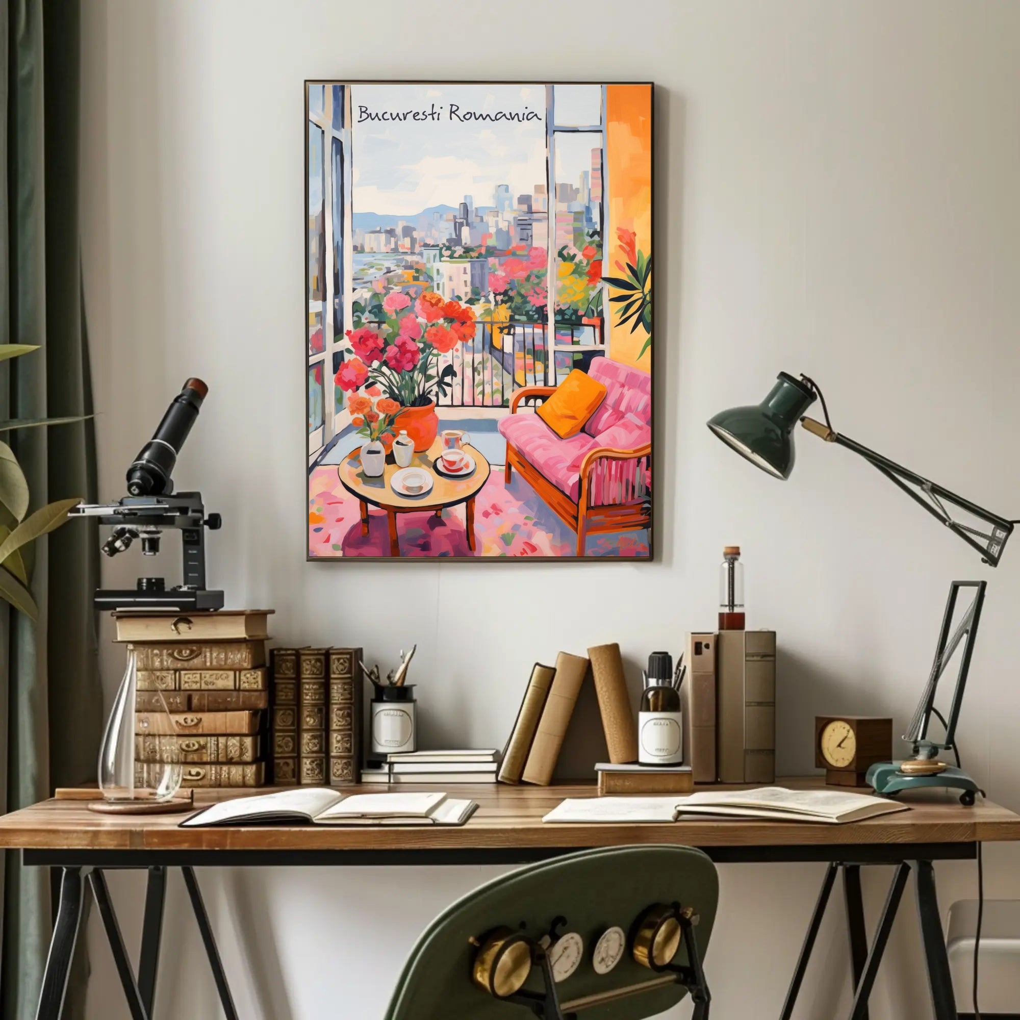 Bucaresti Serenity: A Balcony View Poster