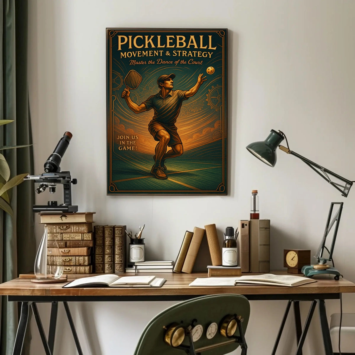 Pickleball Movement Strategy Poster