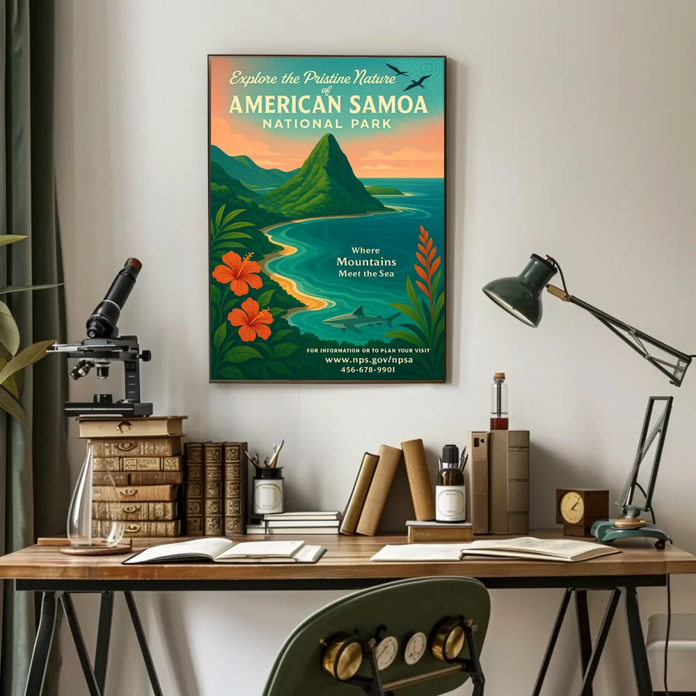 National Park Coastal Adventure Poster