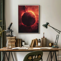 Celestial Red Planet Sci-Fi Art Poster PosterGoat