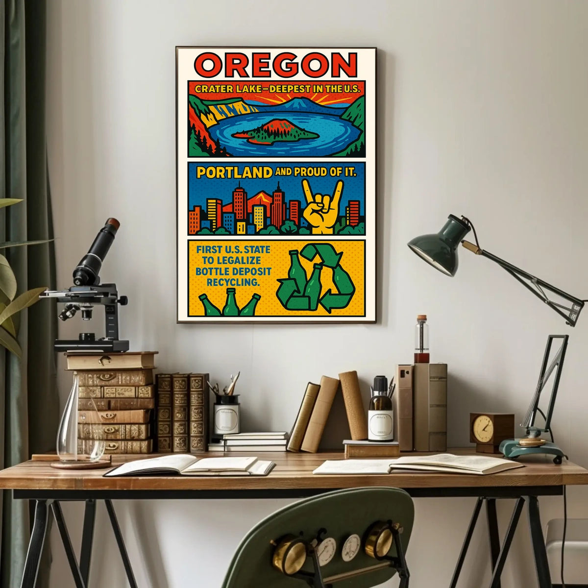 Oregon Pioneering Bottle Deposit Poster