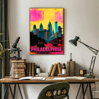 Philadelphia in Vibrant Colors Poster PosterGoat