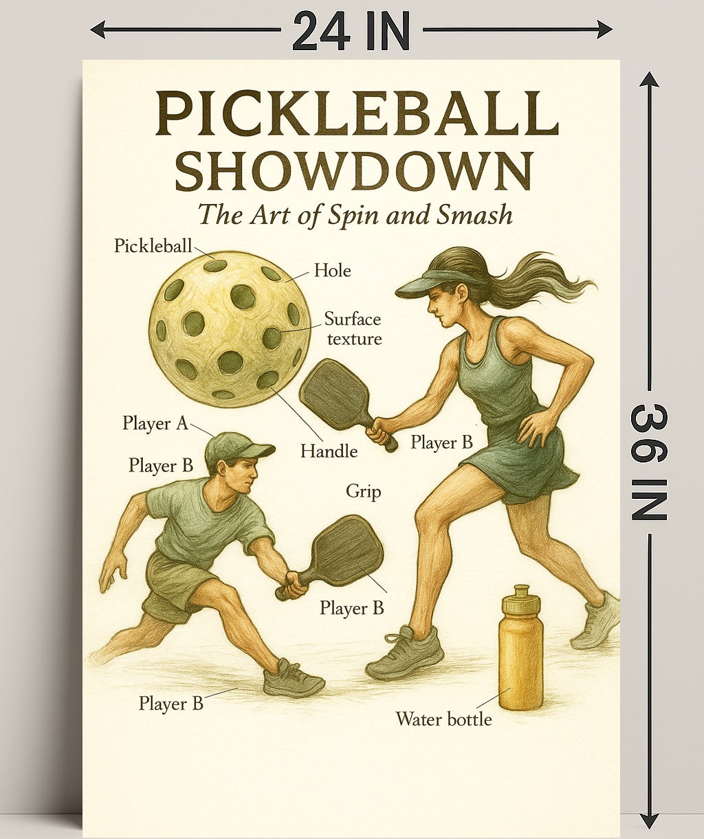 Pickleball Showdown Poster PosterGoat