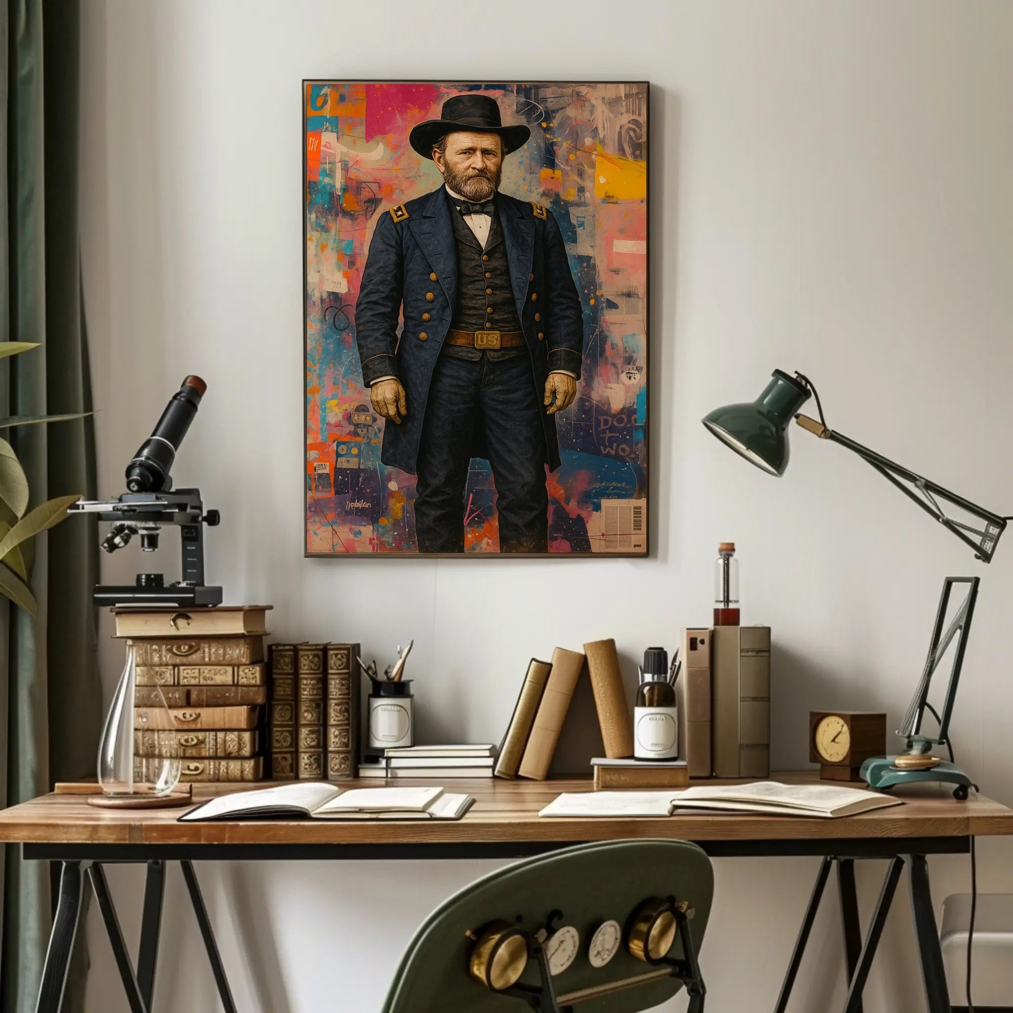 Historical Military Abstract Art Poster - Historical or Presidential Poster