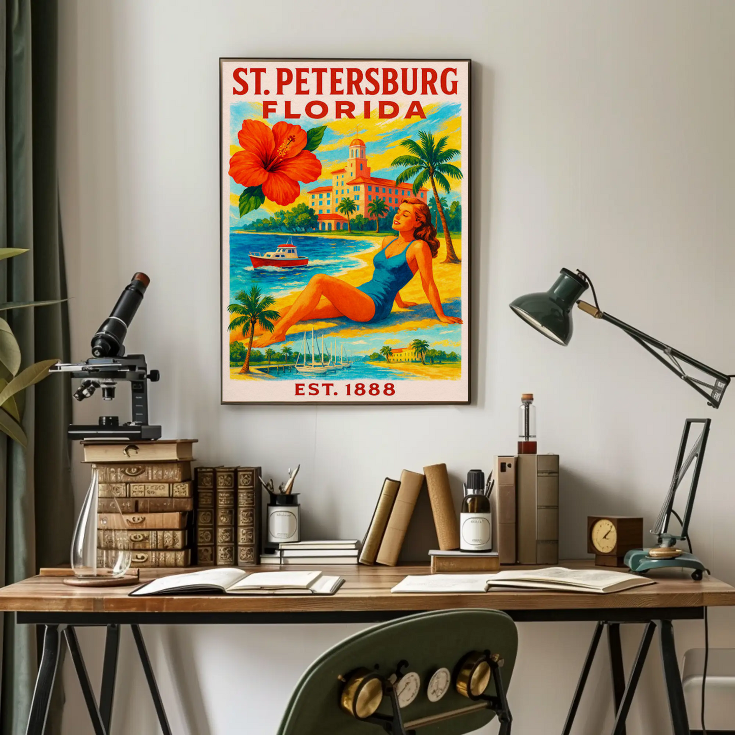 St Petersburg Florida Beach Resort Sunshine Girl Poster