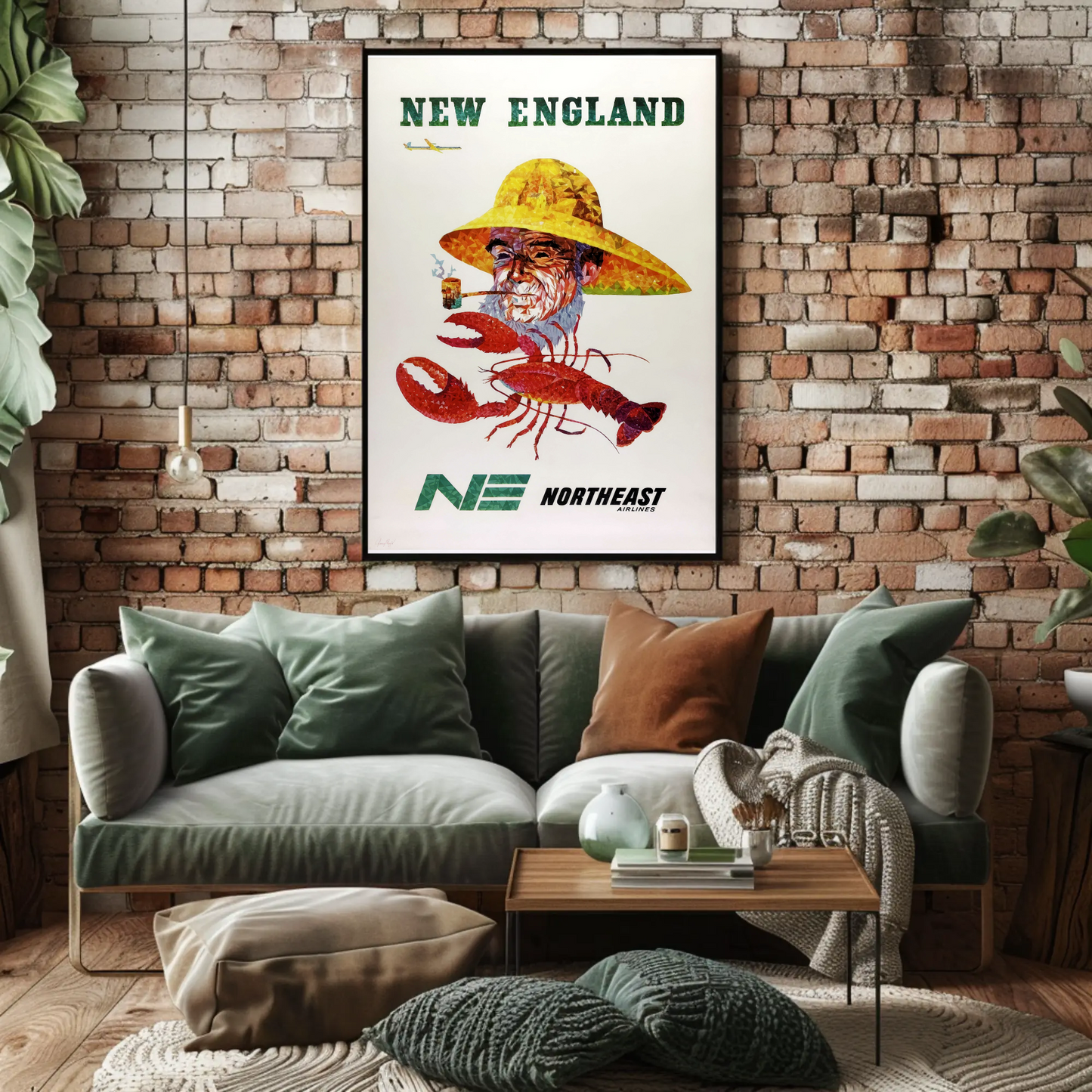 New England Vintage Poster - Northeast Airlines