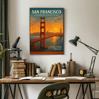 Golden Gate Sunset Travel Poster