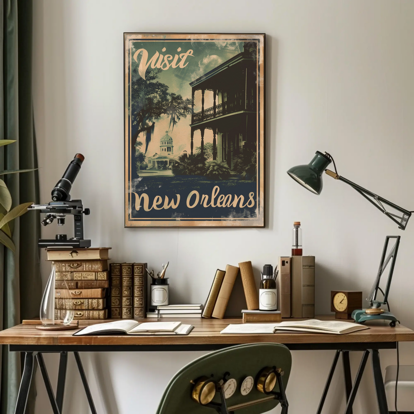 Visit Historic New Orleans Louisiana Travel Poster