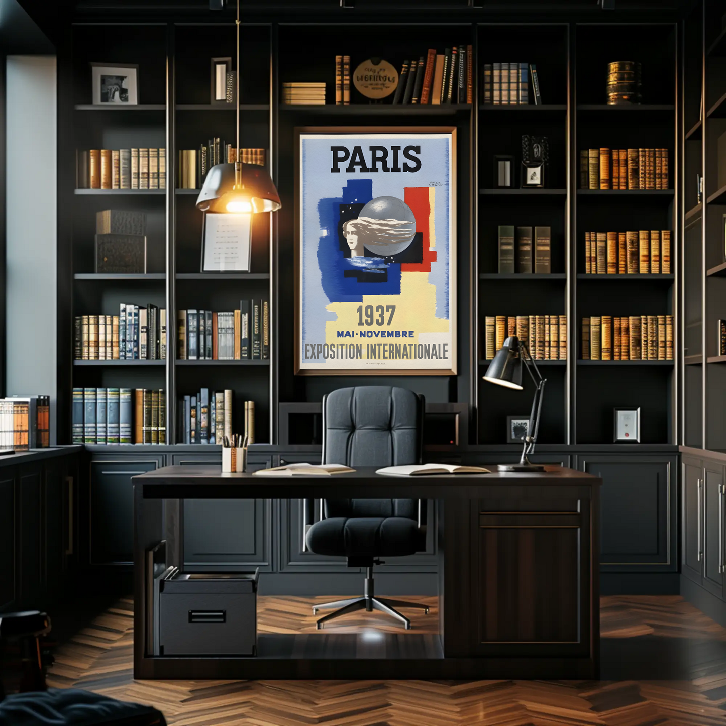 Paris 1937 Exposition International Vintage Travel Poster