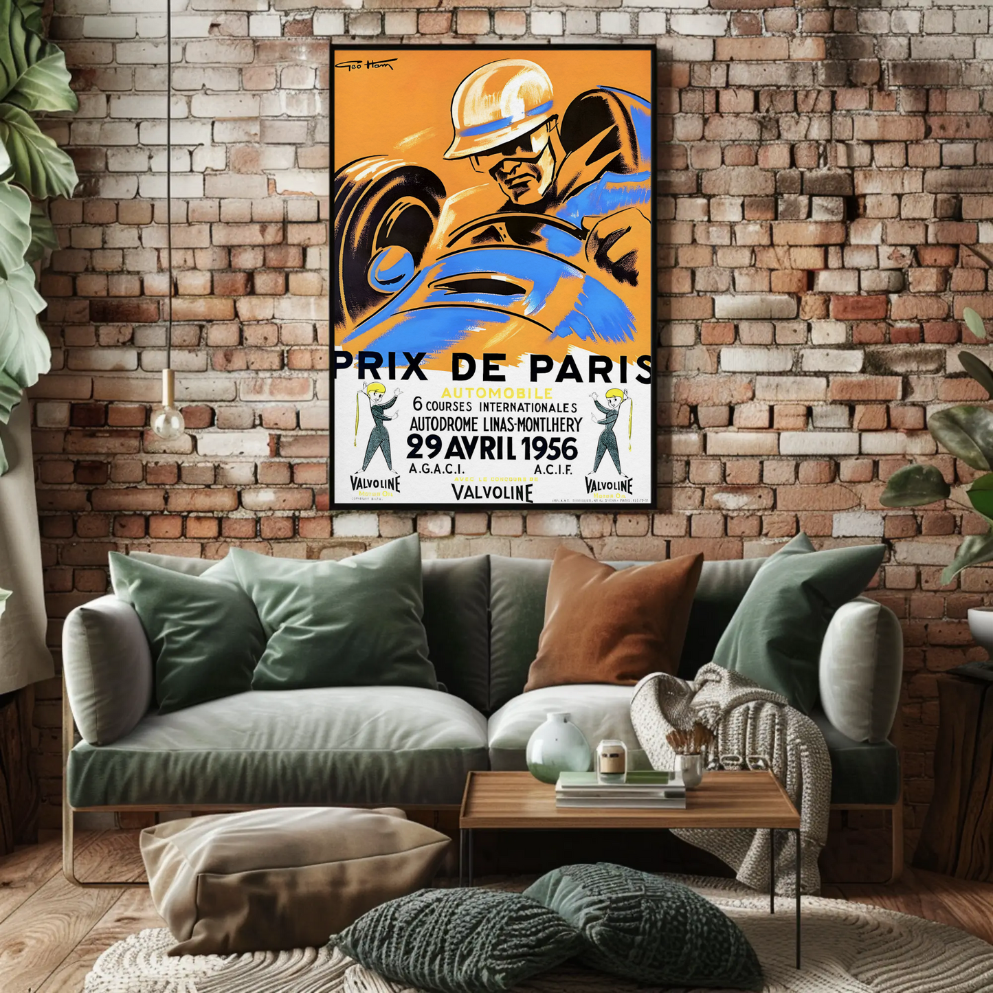 Prix de Paris – 1956 Valvoline Race Poster