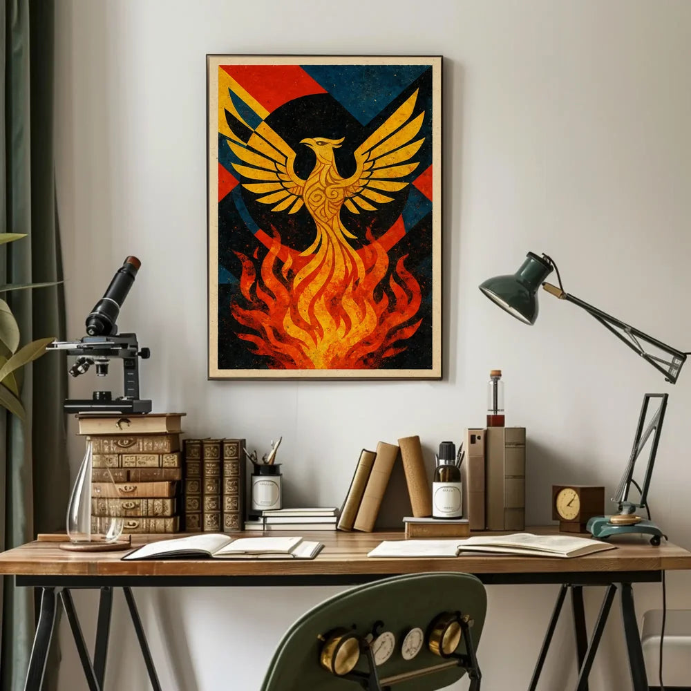 Phoenix Rebirth Artistic Masterpiece: Abstract, Artistic, or Pop Culture Poster