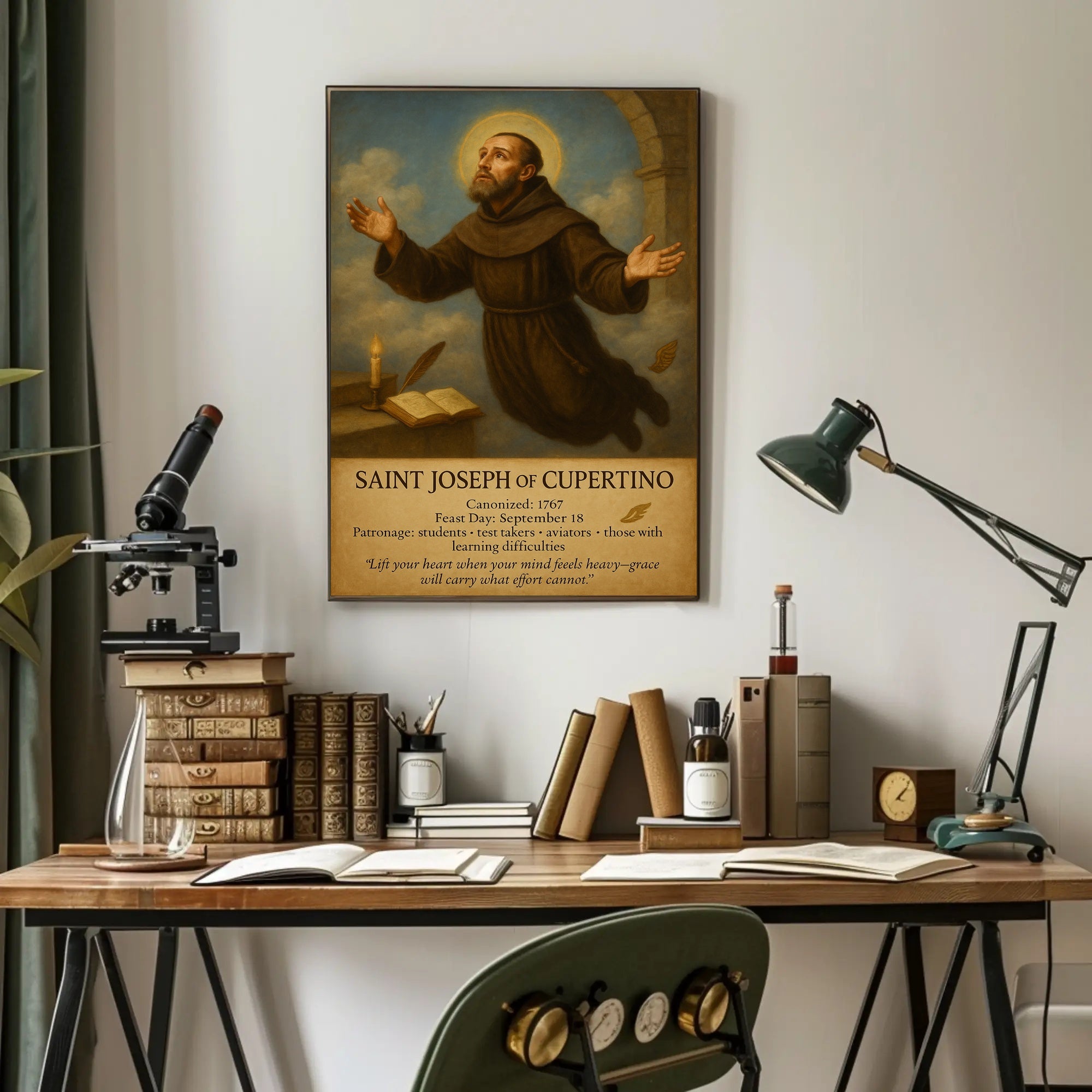 Saint Joseph of Cupertino Religious Levitation Heritage Poster