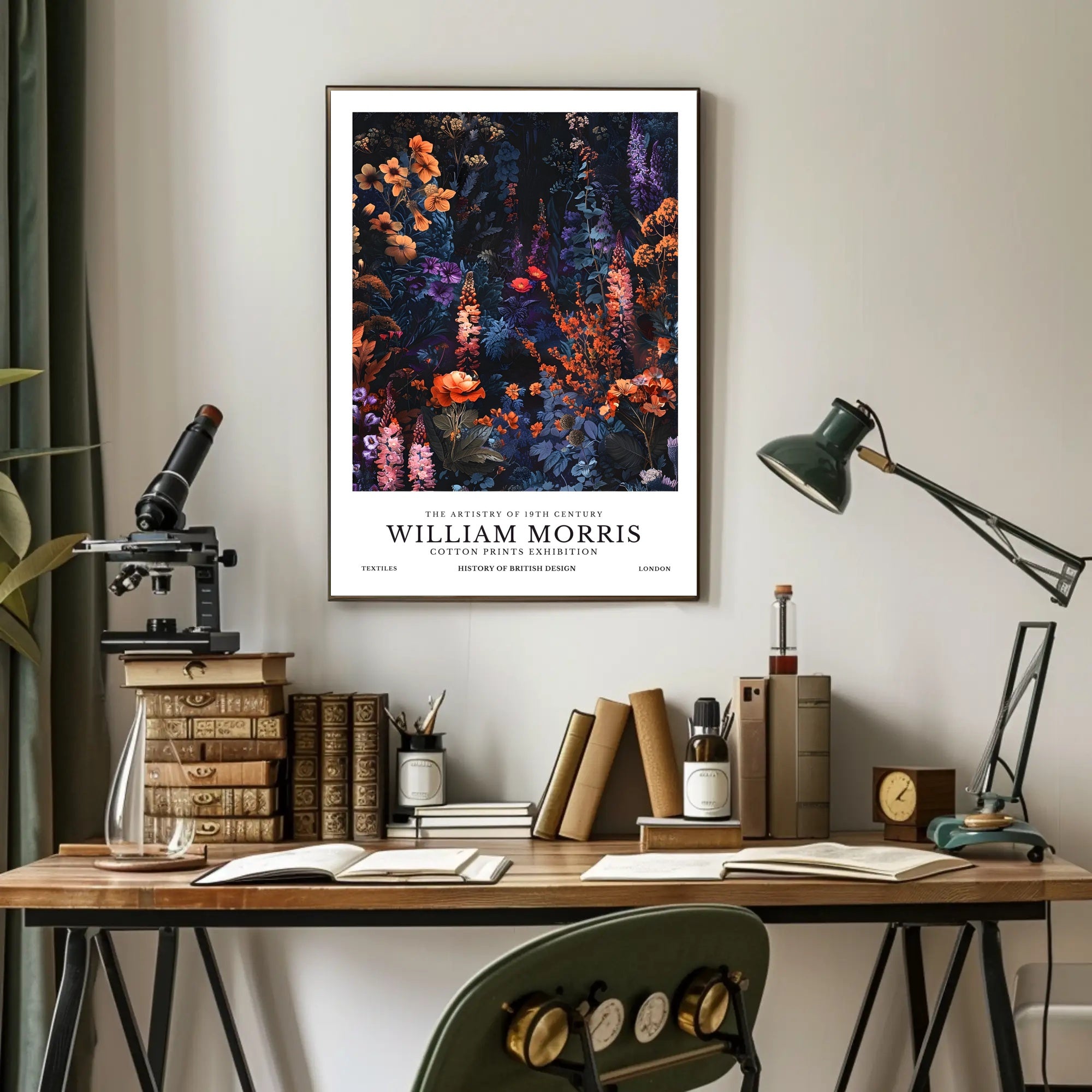 William Morris Cotton Prints Exhibition Poster