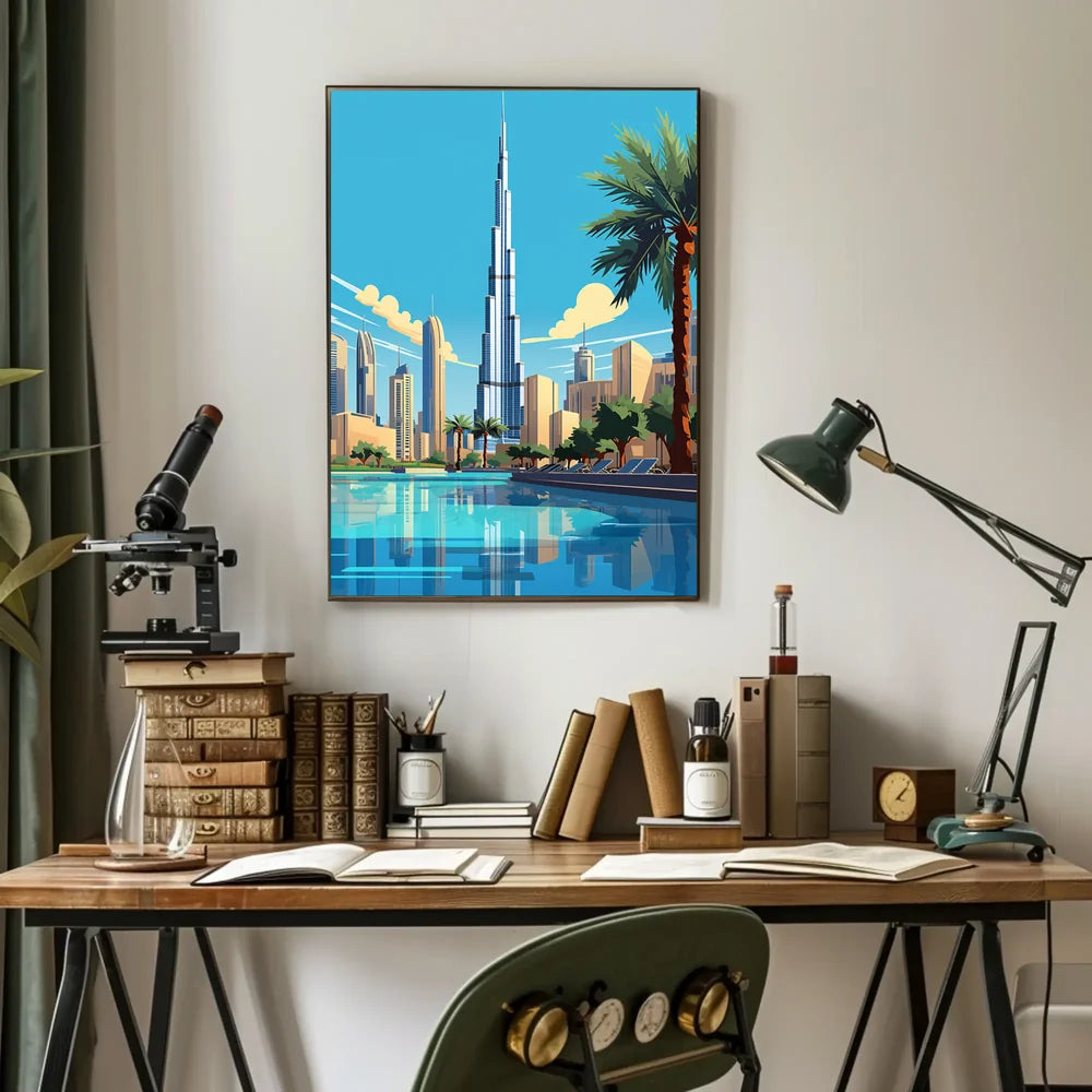 Dubai Skyline Luxury Poster: Modern Urban Oasis