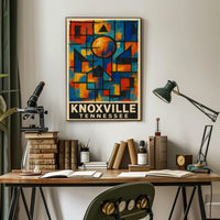 Vibrant Knoxville Geometric Abstract Art Collectors Poster