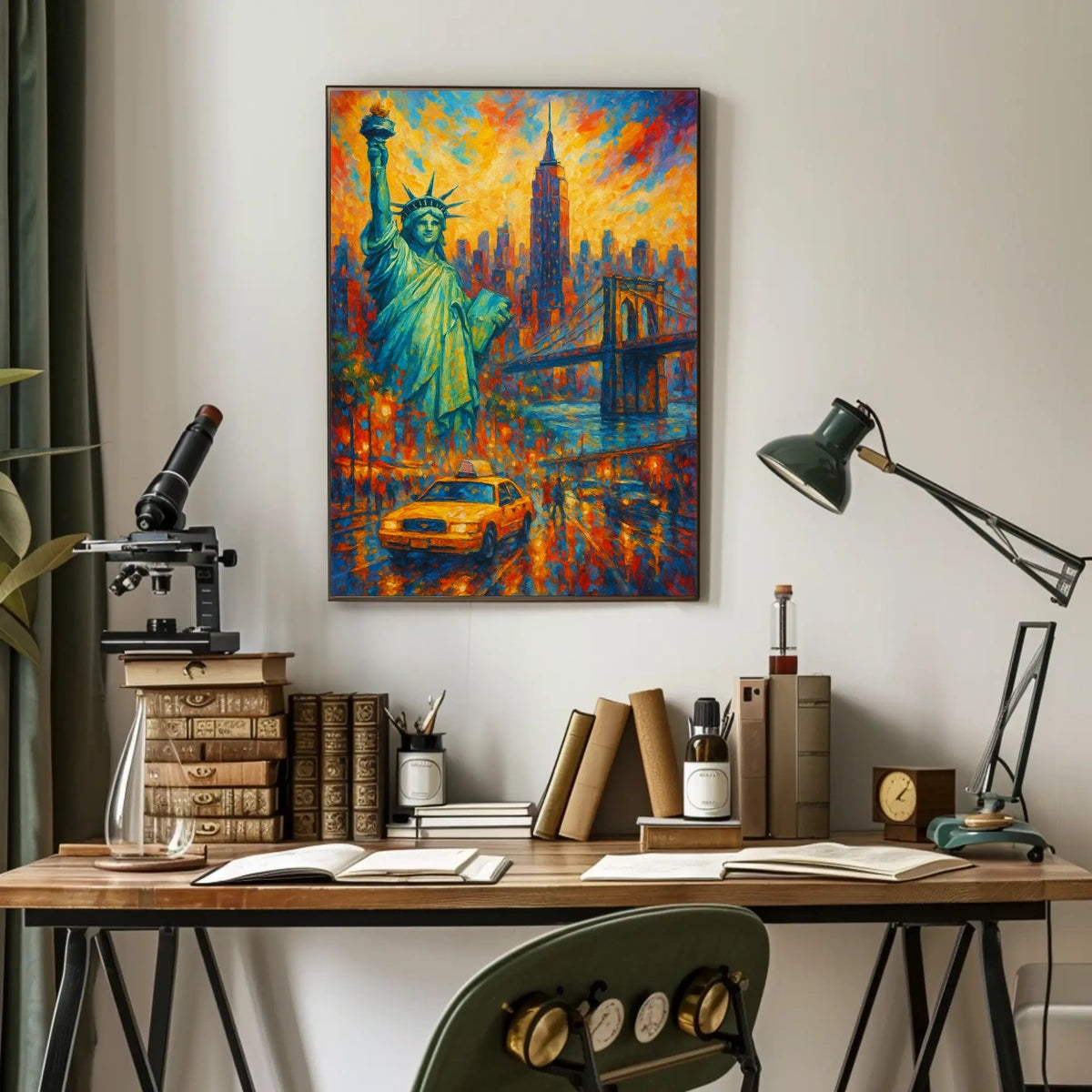 Vibrant New York Cityscape Poster For Modern Home Decor