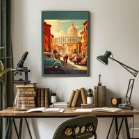 Vintage Italian Street Scene Poster