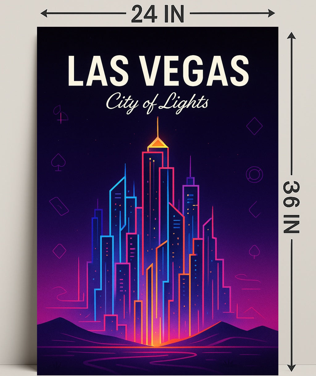 Las Vegas City of Lights Poster PosterGoat