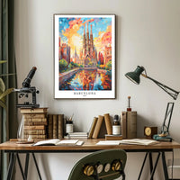 Sagrada Familia Vibrant Travel Poster PosterGoat