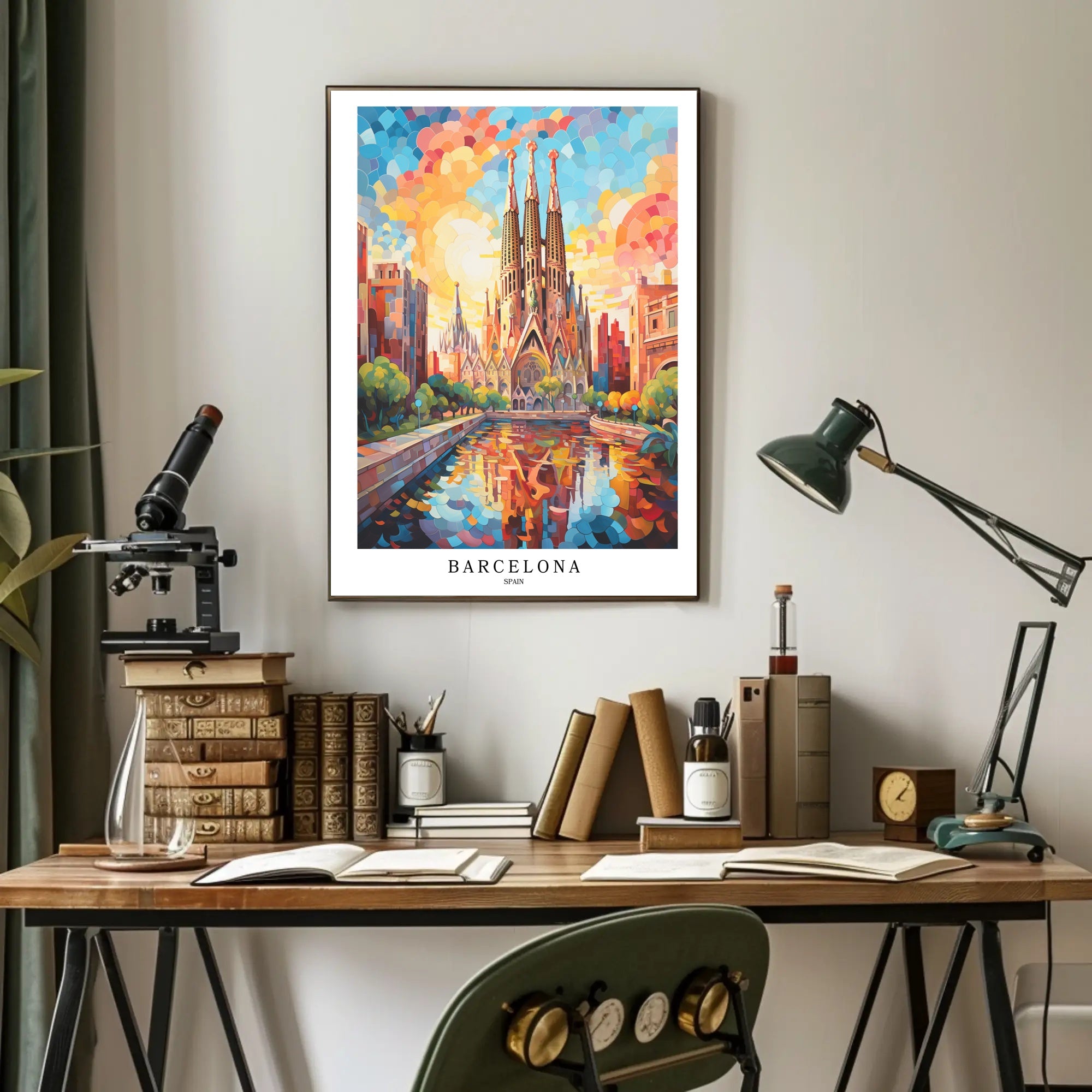 Sagrada Familia Vibrant Travel Poster PosterGoat