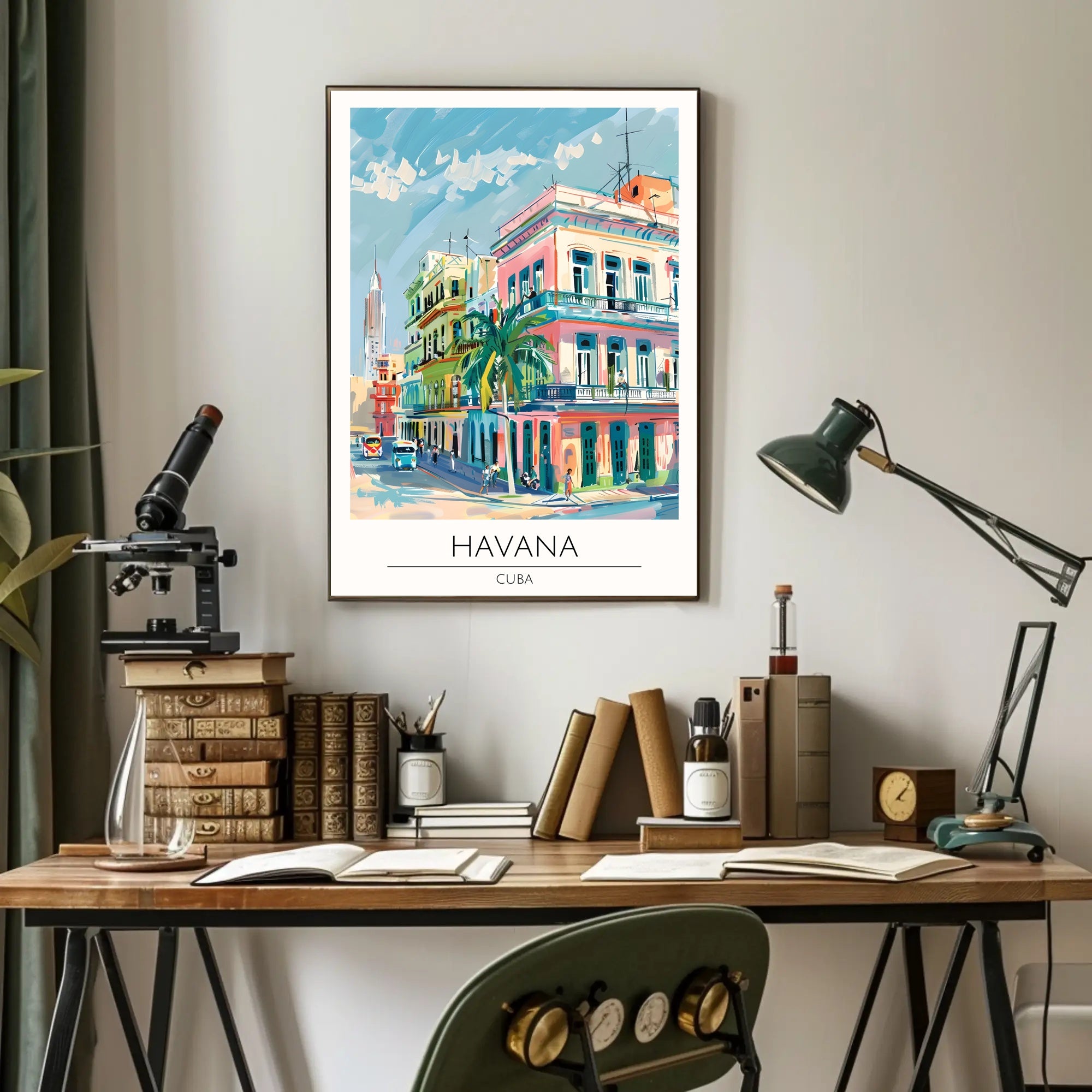 Vibrant Havana Streets Poster PosterGoat
