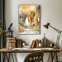 Carlsbad Caverns Watercolor Wall Art Poster