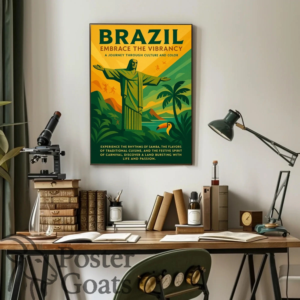 Brazilian Vibrancy and Culture Travel Poster