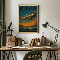Republic P-47 Thunderbolt WWII Fighter Aircraft Poster