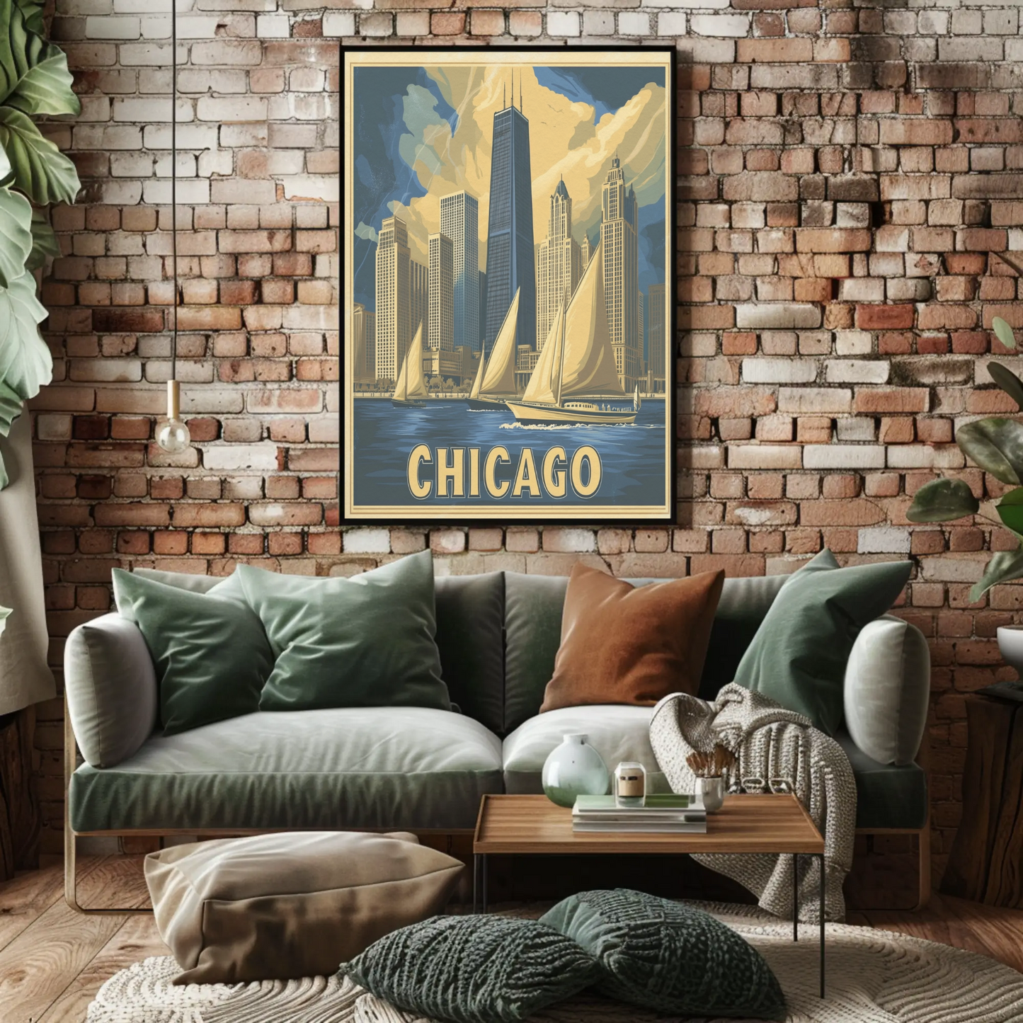Chicago Skyline with Sailboats