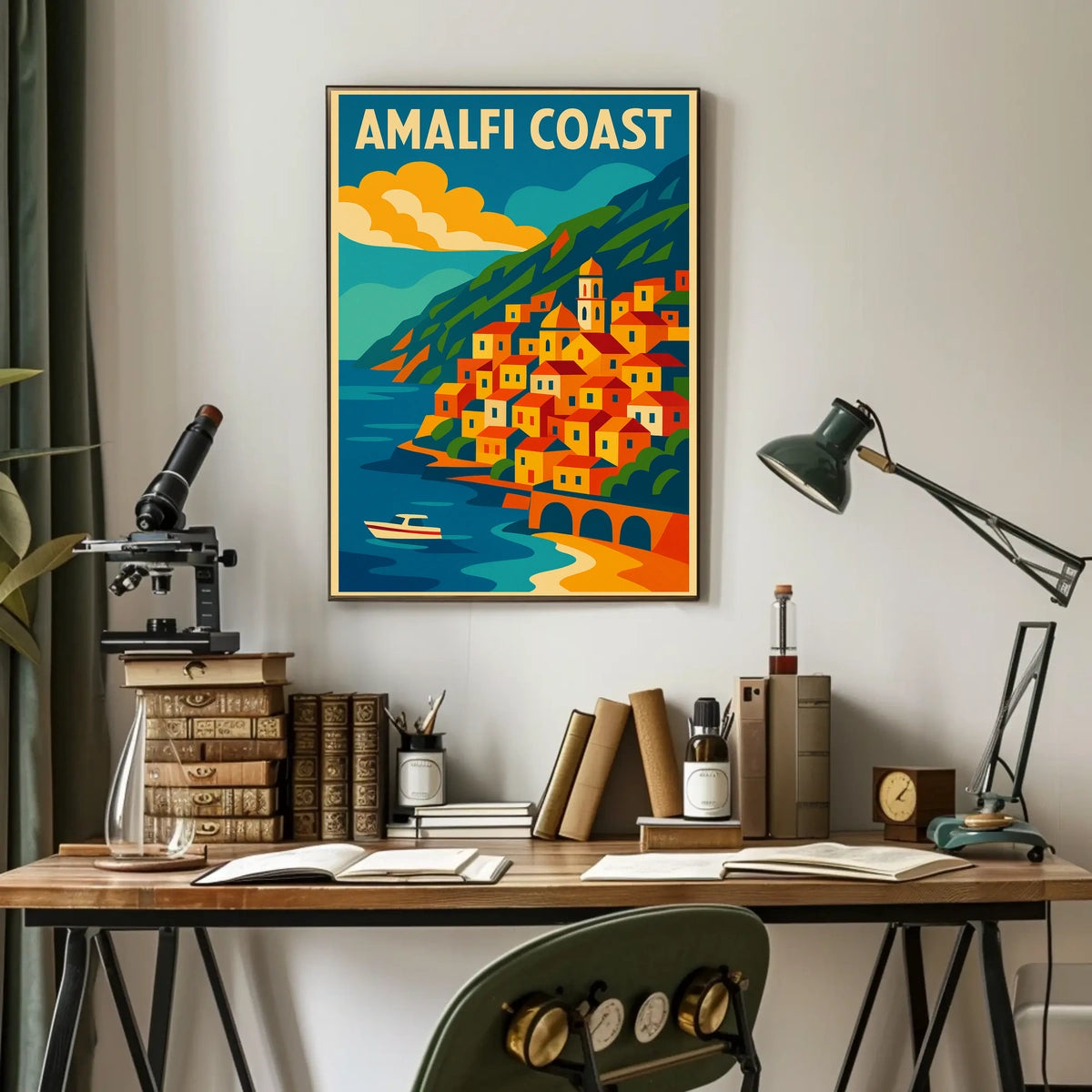 Amalfi Coast Travel Poster Museum Quality Art Print