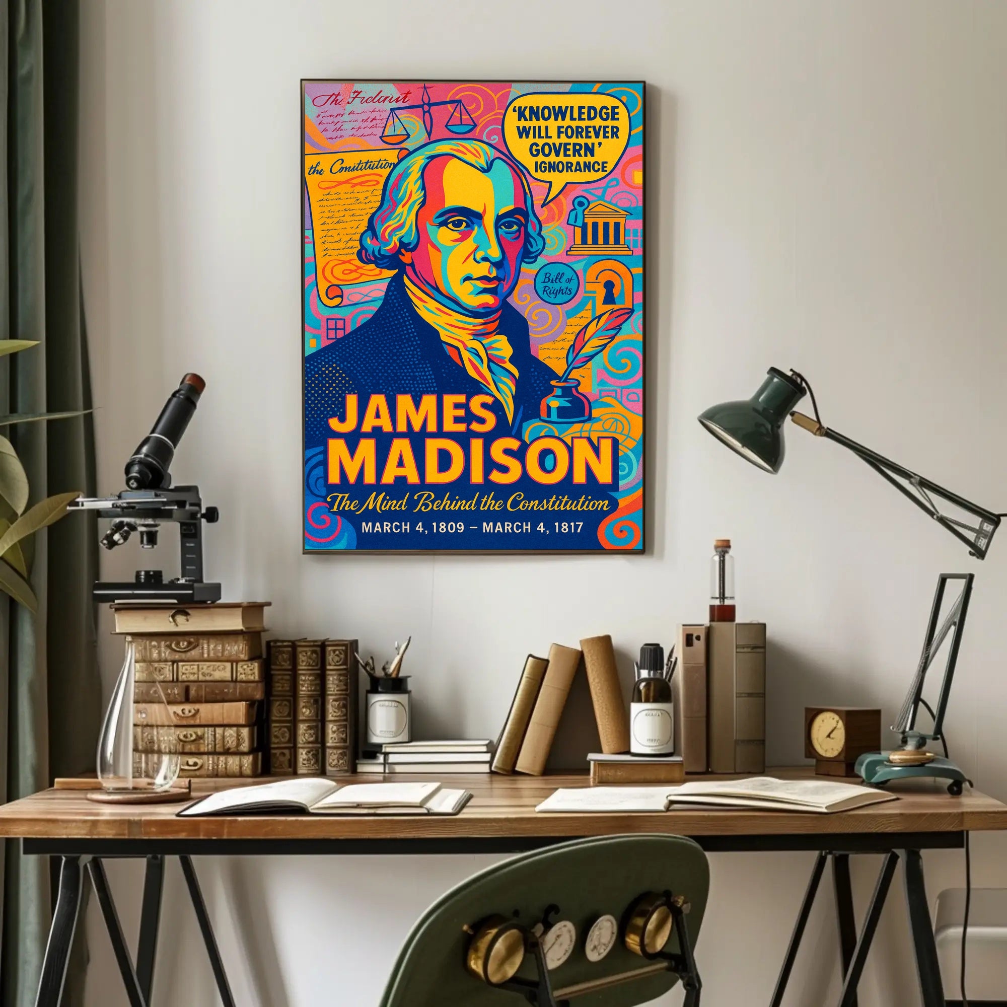 James Madison The Mind Behind the Constitution Poster PosterGoat