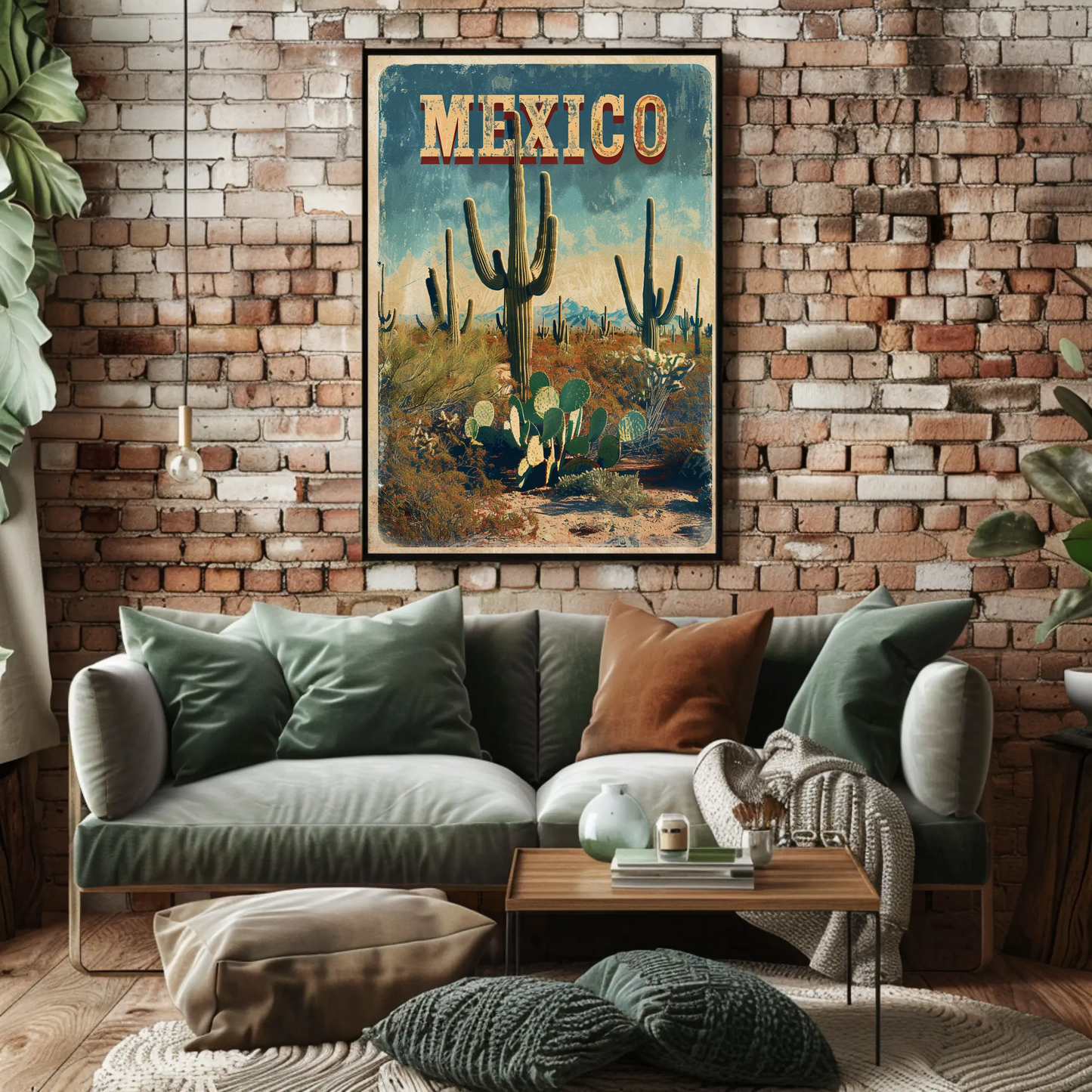 Mexico Desert Vintage Poster