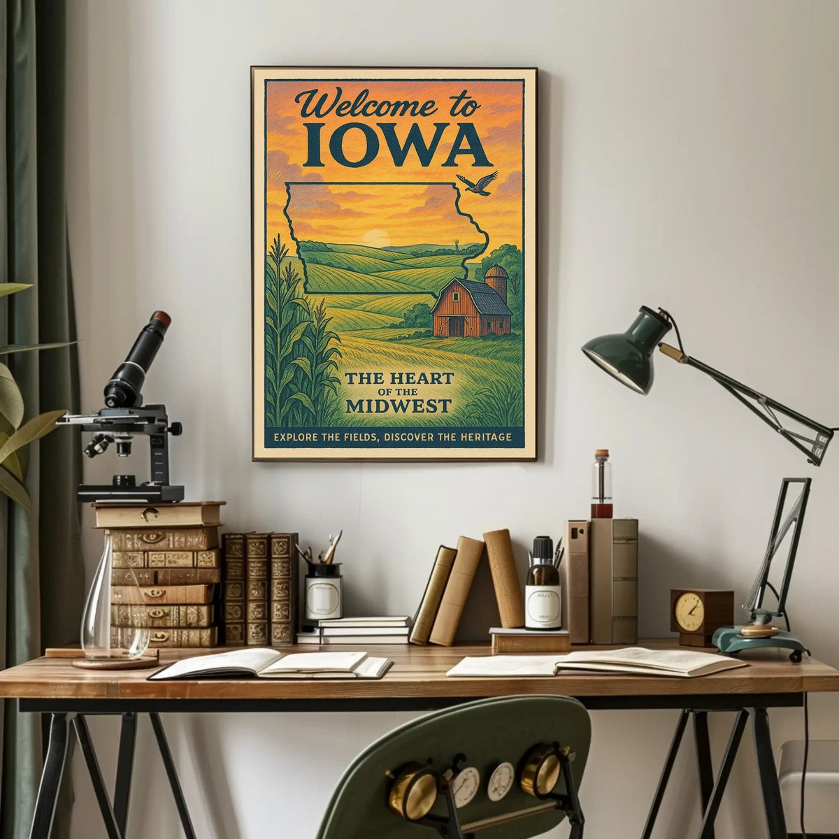 Welcome to Iowa The Heart of the Midwest Poster