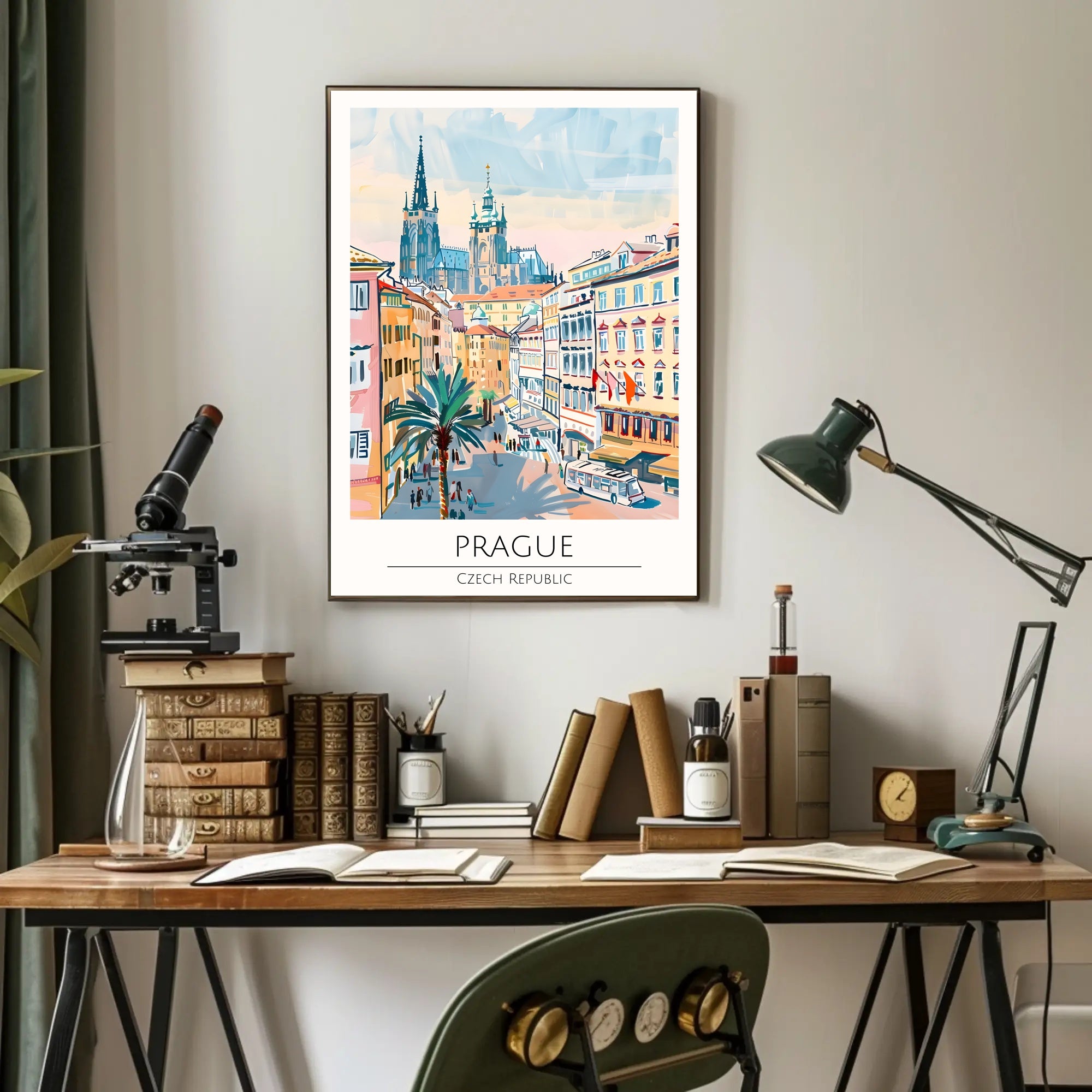 Vibrant Streets of Prague Poster PosterGoat
