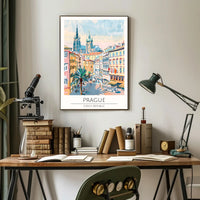 Vibrant Streets of Prague Poster PosterGoat