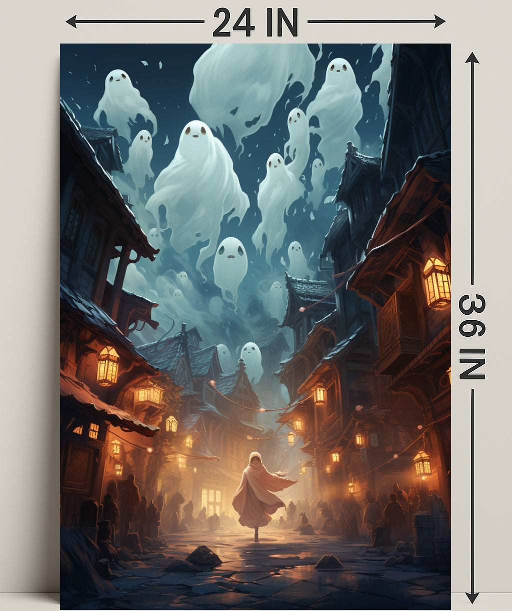 Ghostly Night In The Village Poster