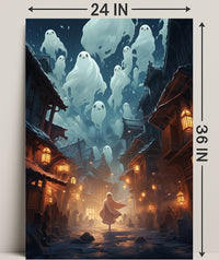 Ghostly Night In The Village Poster