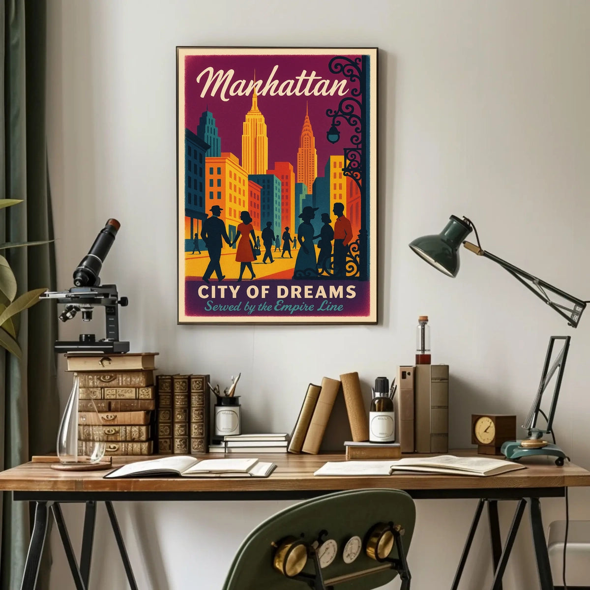 City of Dreams Vintage Manhattan Poster