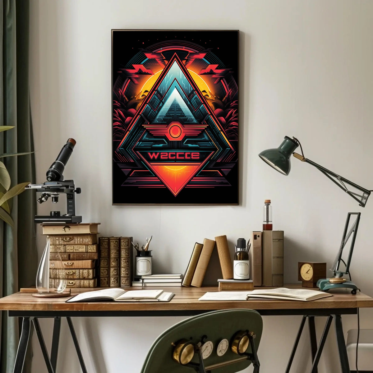 Geometric Sunrise Poster