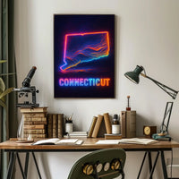 Neon Connecticut Poster