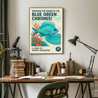Discover the Charm of the Blue Green Chromis Poster