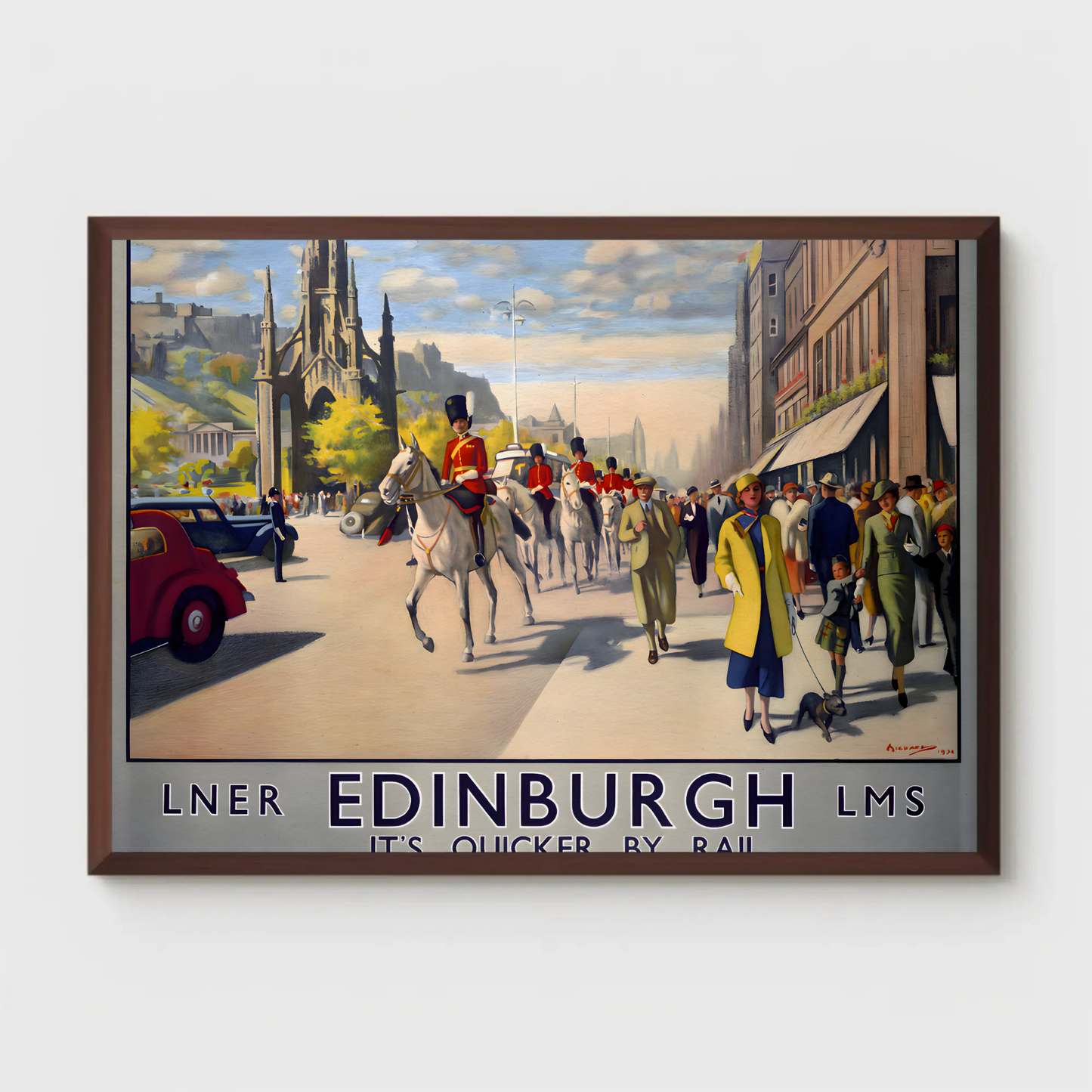 Edinburgh Travel by Rail Poster