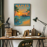Naples, Florida Where Gulf Breezes and Golden Sands Meet Poster