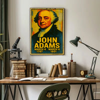 Patriotic Pop Art Historical Figure Bold Portrait American Revolution Tribute Poster