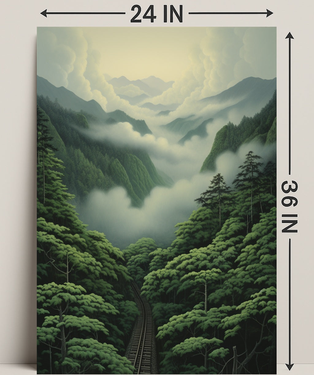Journey Through The Misty Mountains Poster