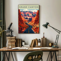 Grand Canyon Scenic Illustration Poster