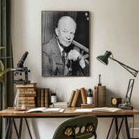 Black and White Portrait – Dwight D. Eisenhower Poster