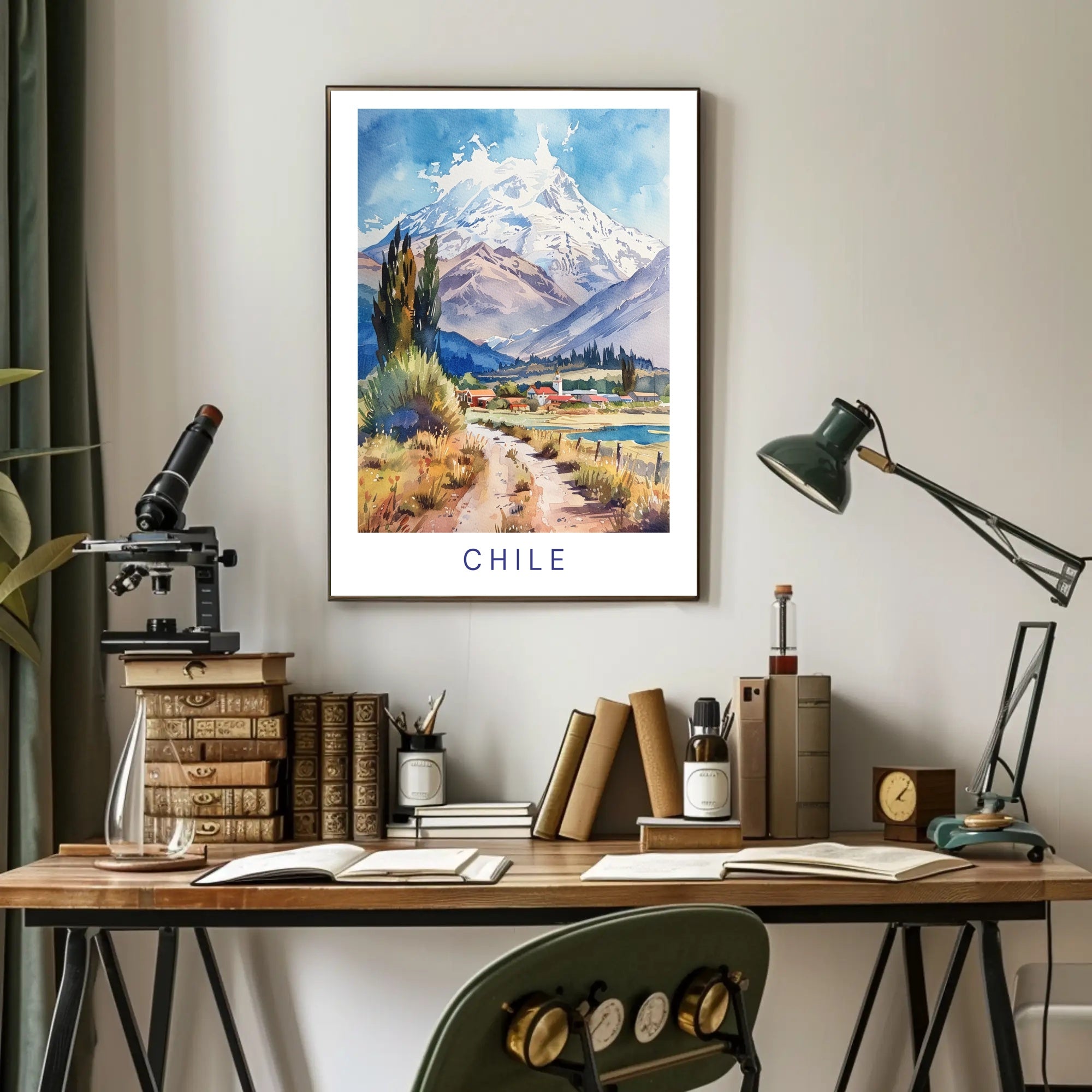 Majestic Andes Mountain Landscape Travel Poster PosterGoat