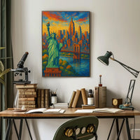 Statue of Liberty New York City Poster Modern Wall Art