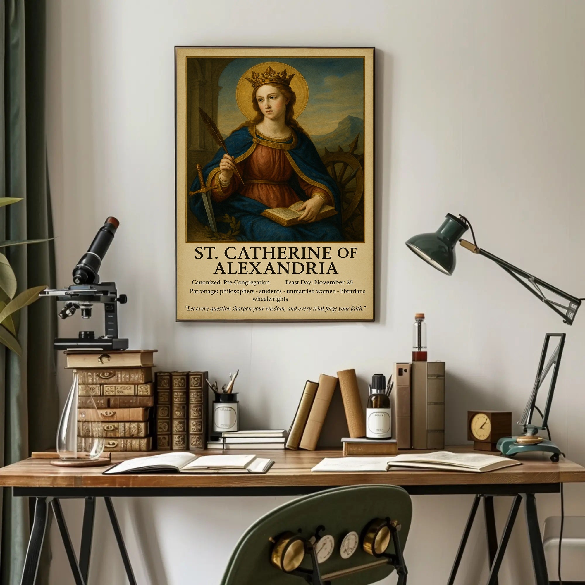 St. Catherine of Alexandria Iconography Heritage Poster